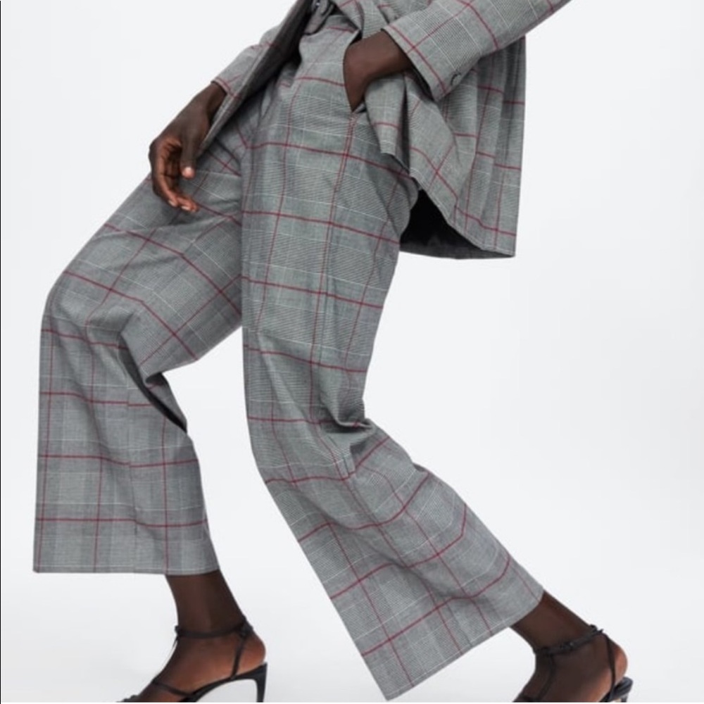Grey Plaid wide leg culottes Size XS - Picture 12 of 12
